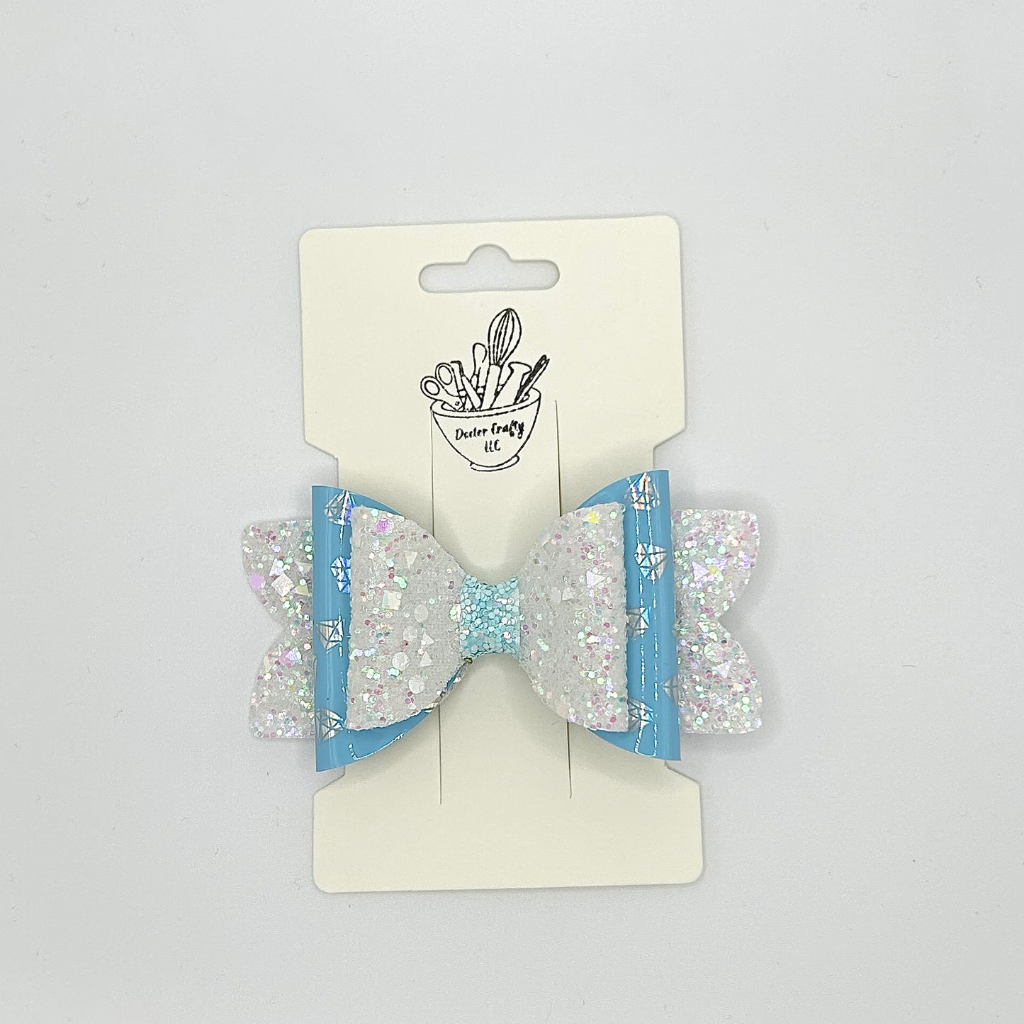Faux leather hair bows